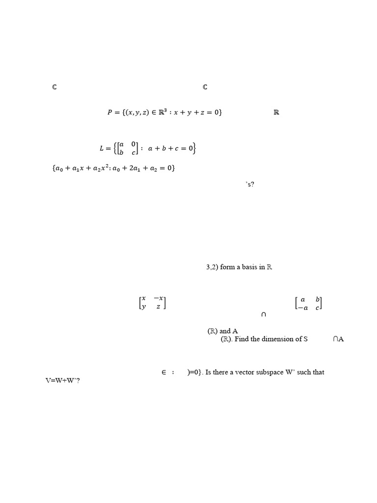 Vector Space Properties and Examples | PDF