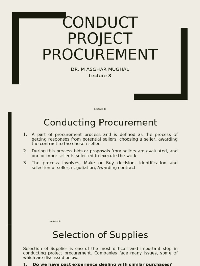 Project Procurement Process Overview | PDF | Request For Proposal ...