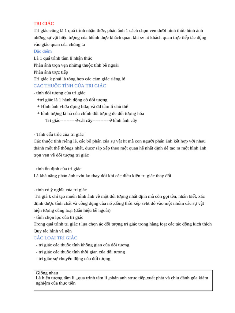 Tri Giác | PDF