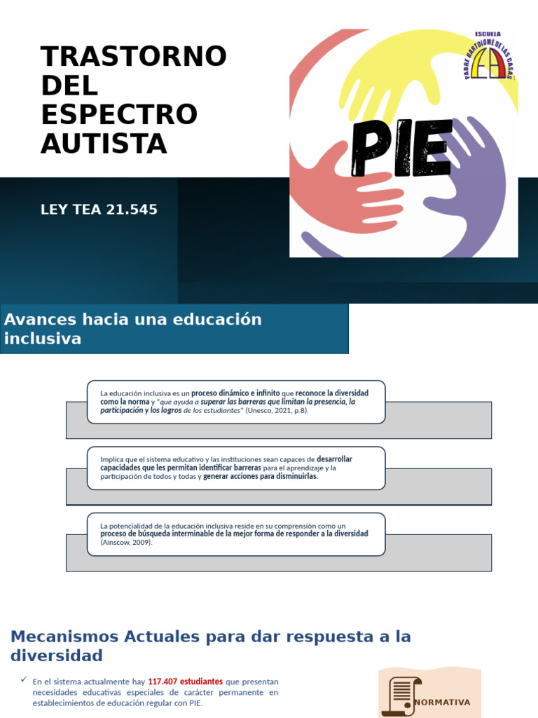 Ley 21.545: Inclusión Educativa TEA | PDF | Espectro autista