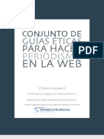 Conjunto de Guias Eticas para hacer Periodismo en la Web