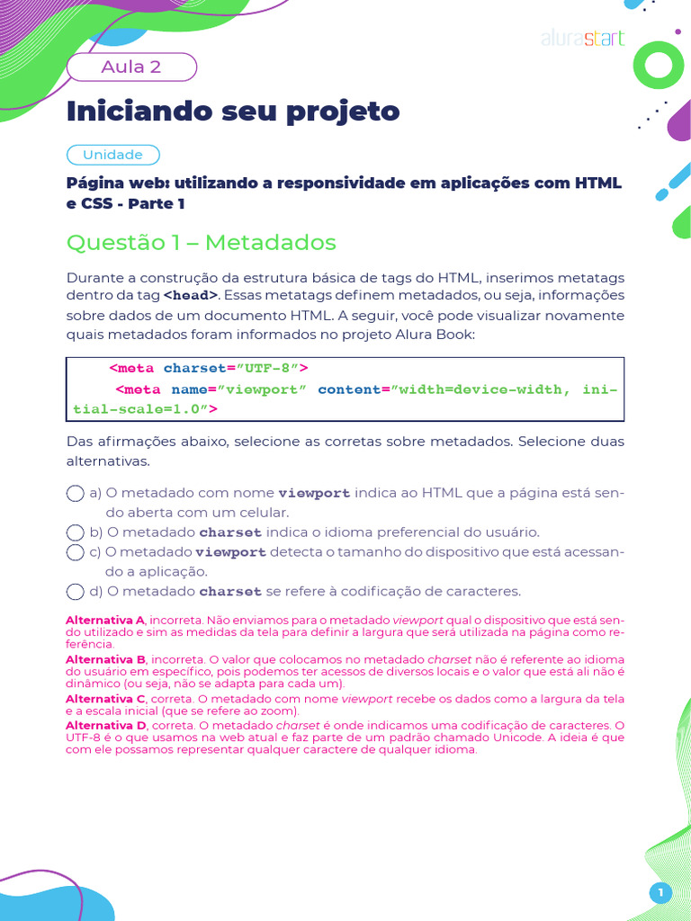 Metadados HTML e CSS Responsivo: Guia Prático | PDF | Html | Rede ...