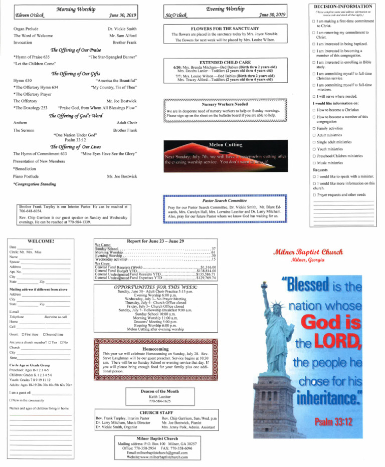Church Bulletin Templates 31 | PDF