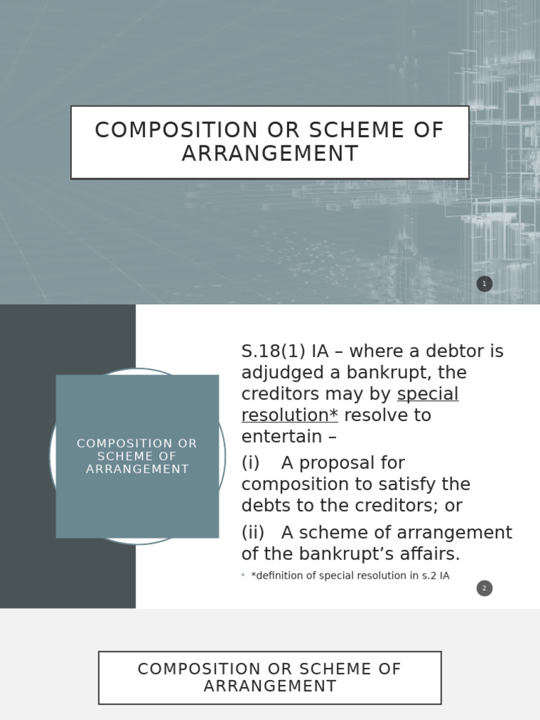 Understanding Composition Schemes | PDF | Bankruptcy | Private Law