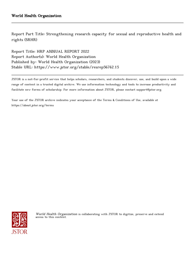 Strengthening SRHR Research Capacity | PDF