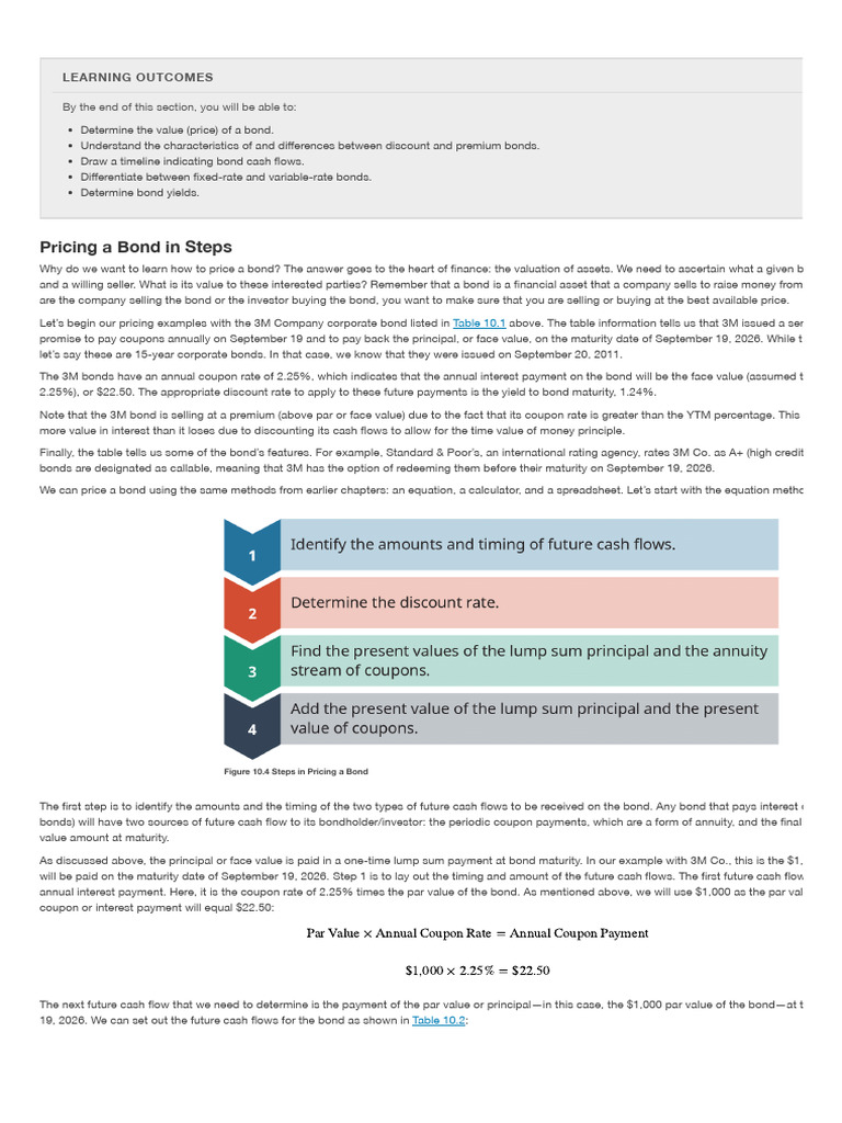 Bond Valuation and Pricing Methods | PDF | Bonds (Finance) | Present Value