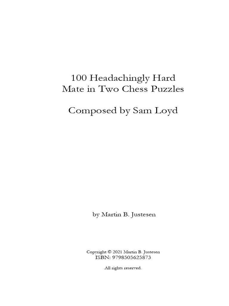 100HeadachinglyHard Final | PDF | Abstract Strategy Games | Chess