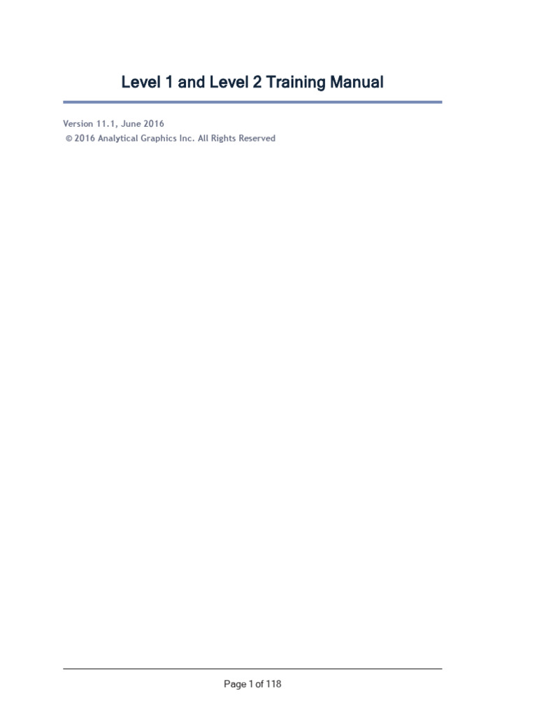 STK Level 1 Training Manual | PDF | 3 D Computer Graphics | Button ...