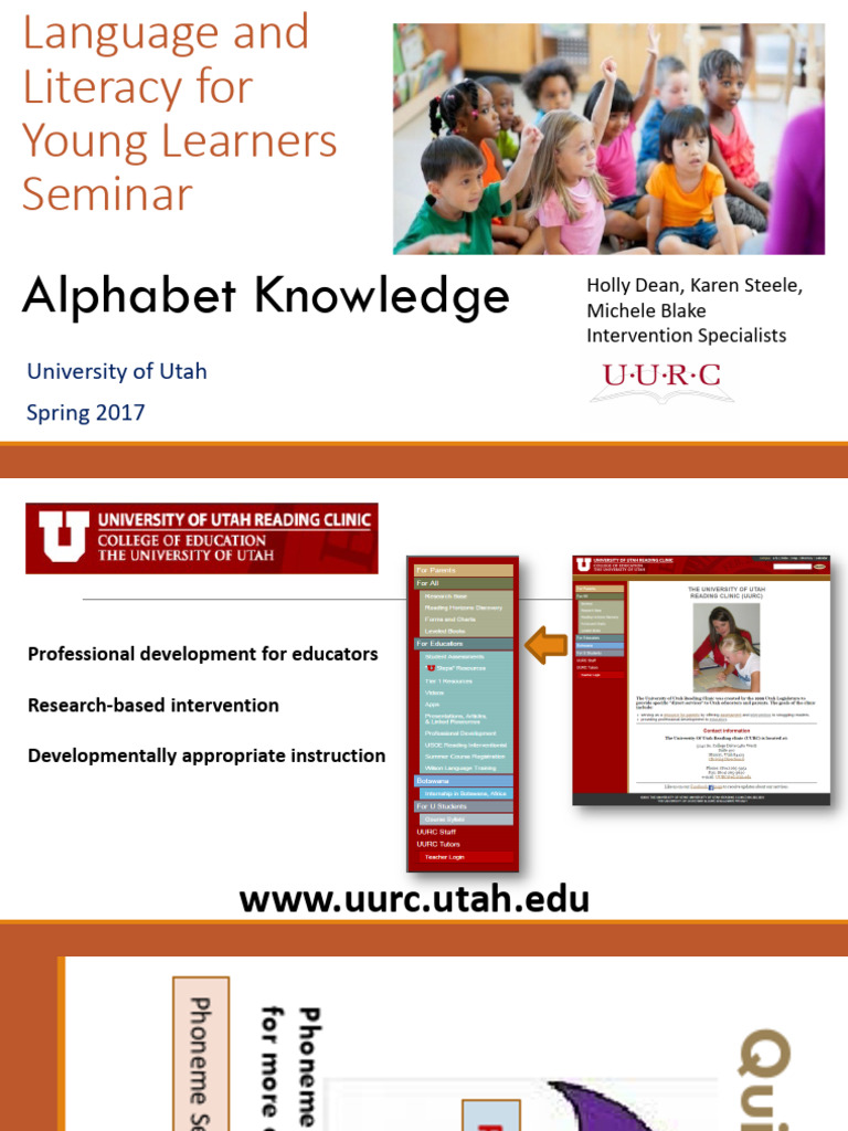 Alphabet Knowledge | PDF | Consonant | Literacy