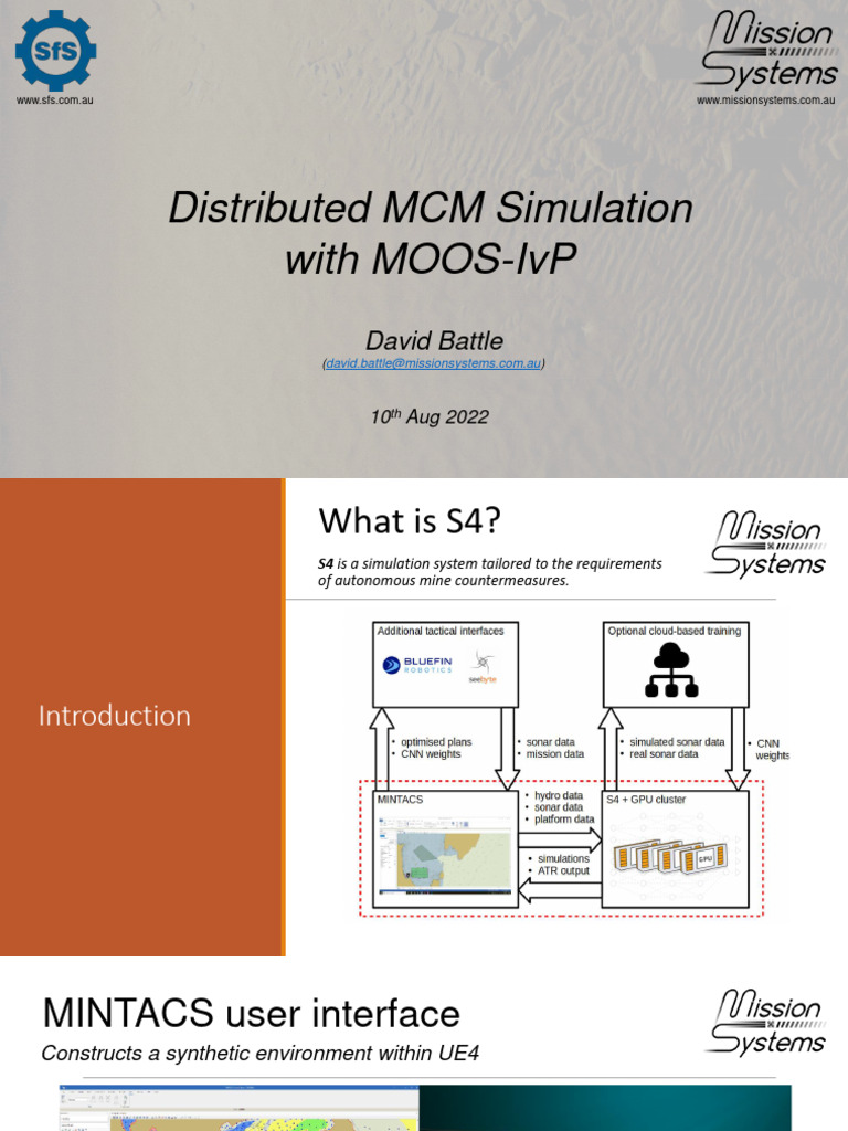 S4 Simulation for Stonefish Mine Training | PDF | Sonar | Naval Mine