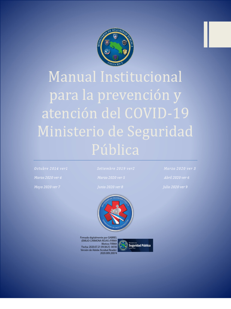 Manual de Bioseguridad COVID-19 MSP | PDF | Infección | Lavado de manos