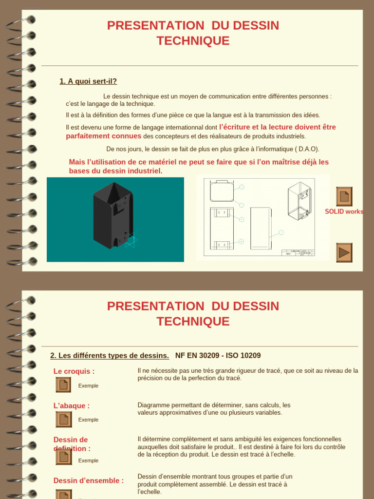 Présentation du dessin technique | PDF | Dessin technique | Dessin