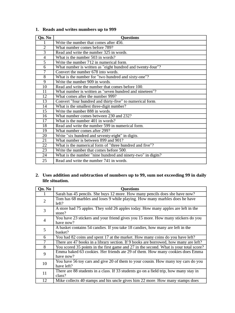 Reads and Writes Numbers Up To 999 | PDF | Shape | Triangle