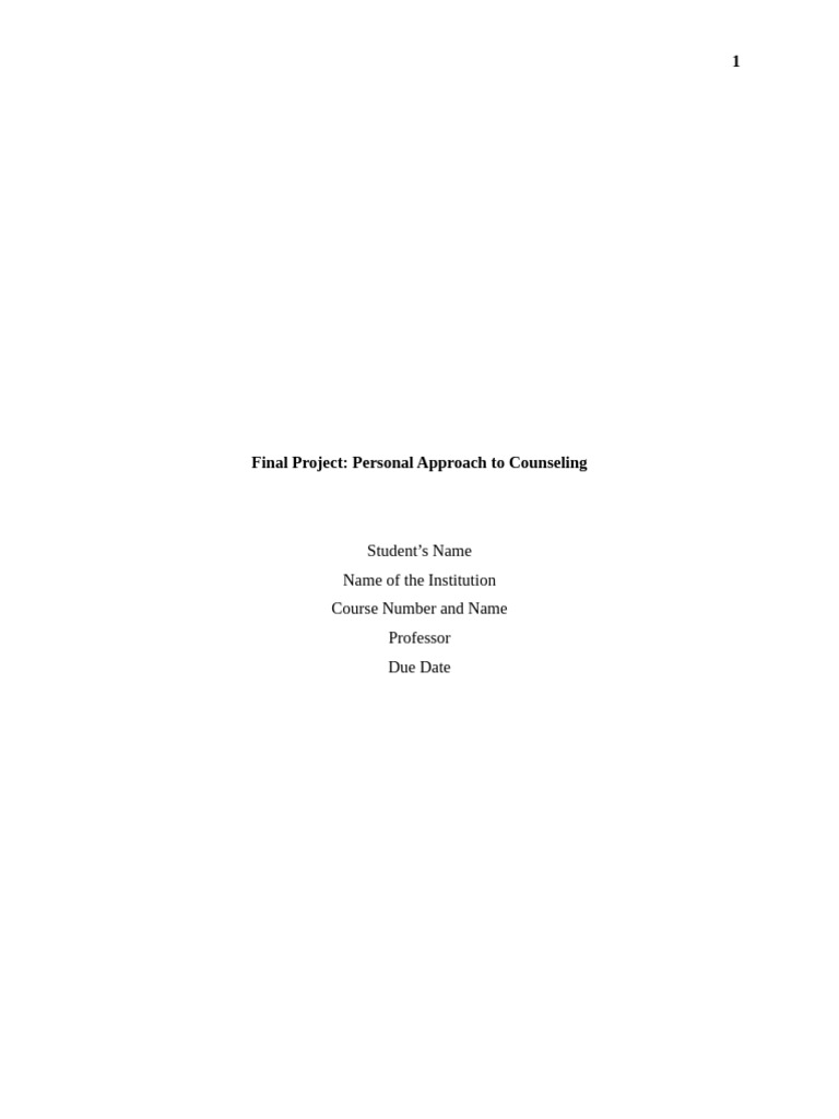 11445-Final Project-Personal Approach To Counseling | PDF ...