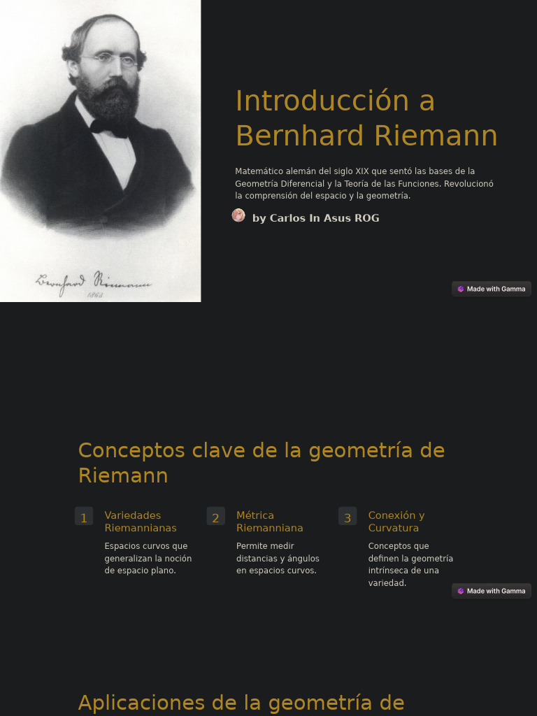 Bernhard Riemann | PDF | Métodos y materiales de enseñanza
