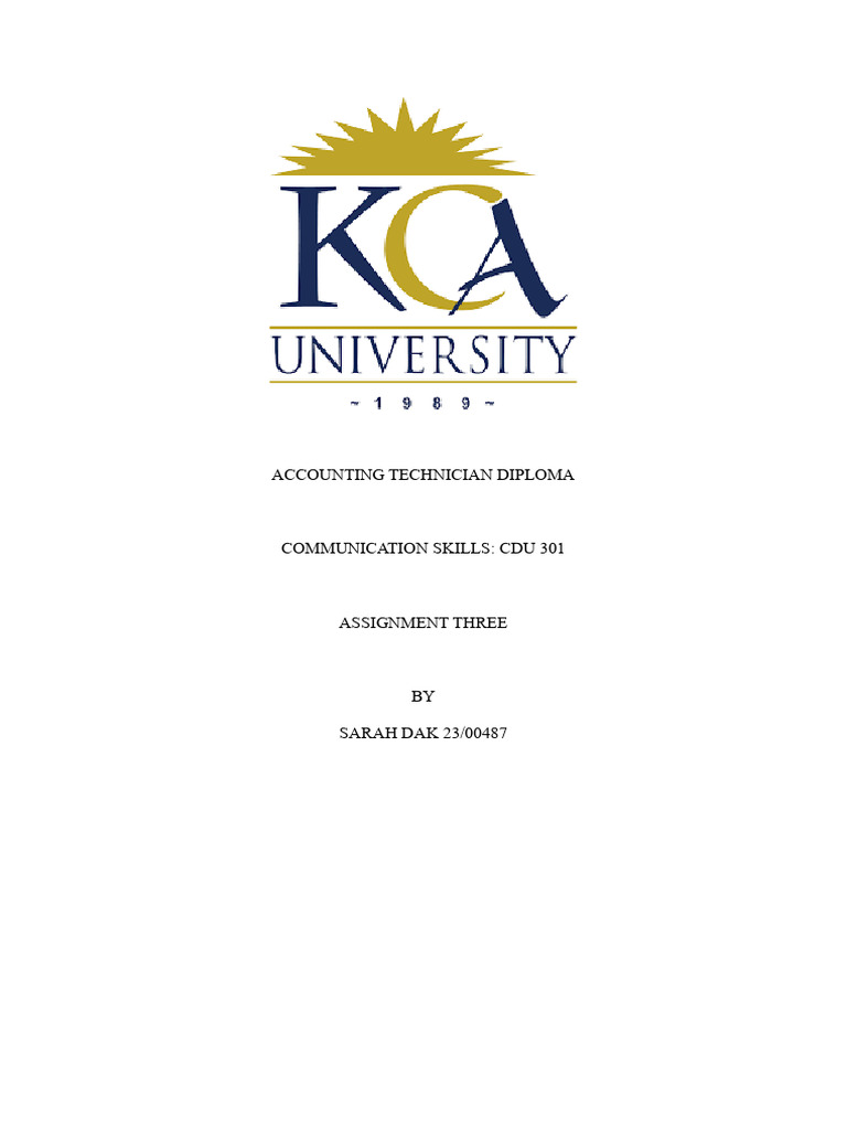 Sarah Assignment 3 Pdf Communication Body Language