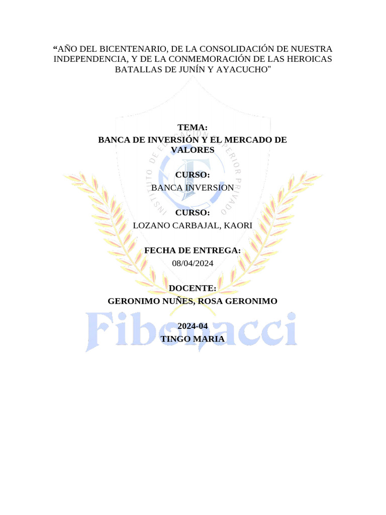 Banca de Inversion y Mercado de Valores | PDF | Banca de inversión | Bolsa