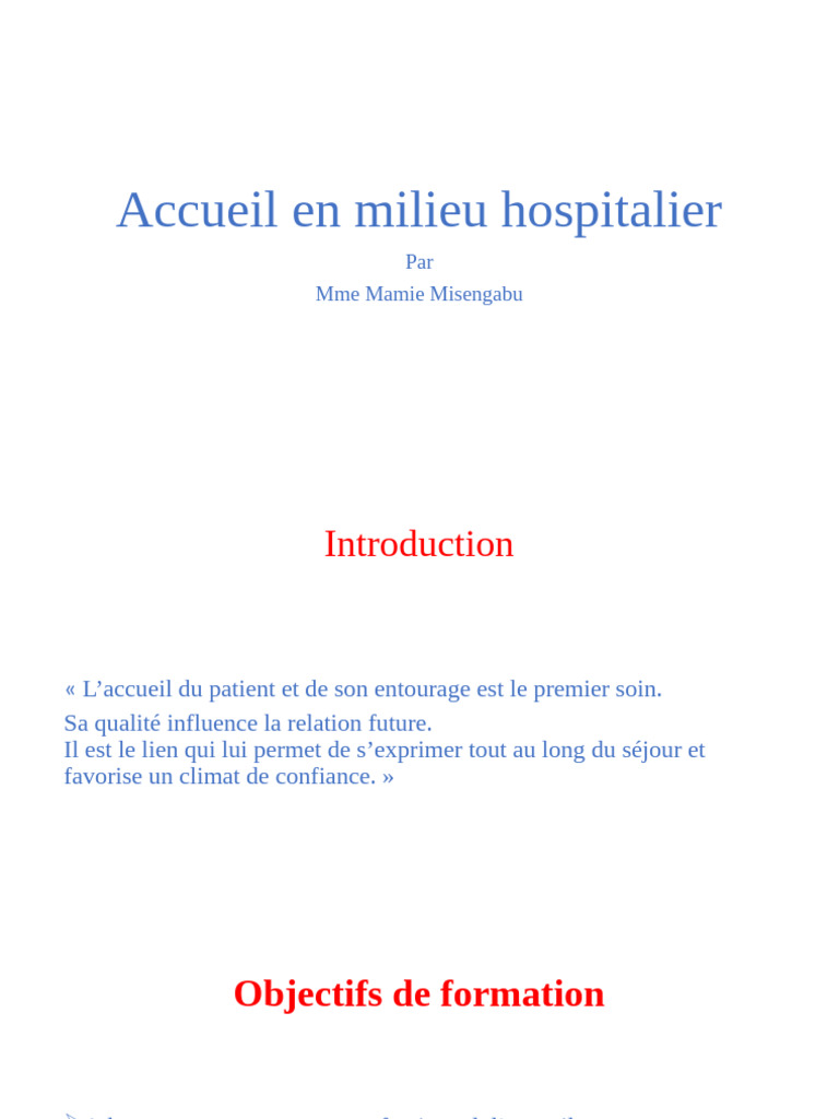 Accueil en Milieu Hospitalier | PDF | Hôpital | Allaitement