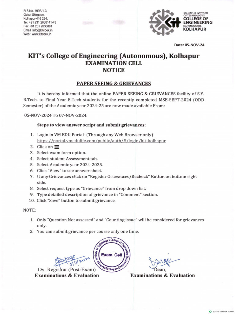 Paper Seeing & Grievence - MSE - ODD - SEPT - 2024 | PDF