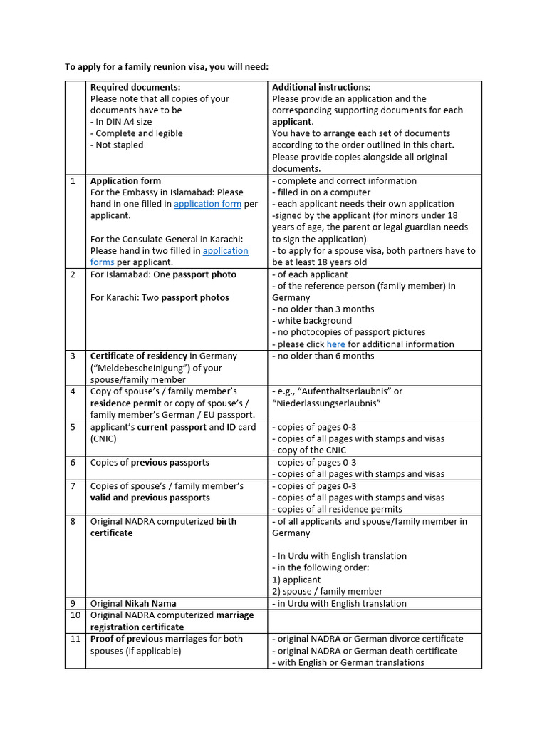 Family Reunion Visa Application Guide | PDF | Travel Visa | Passport