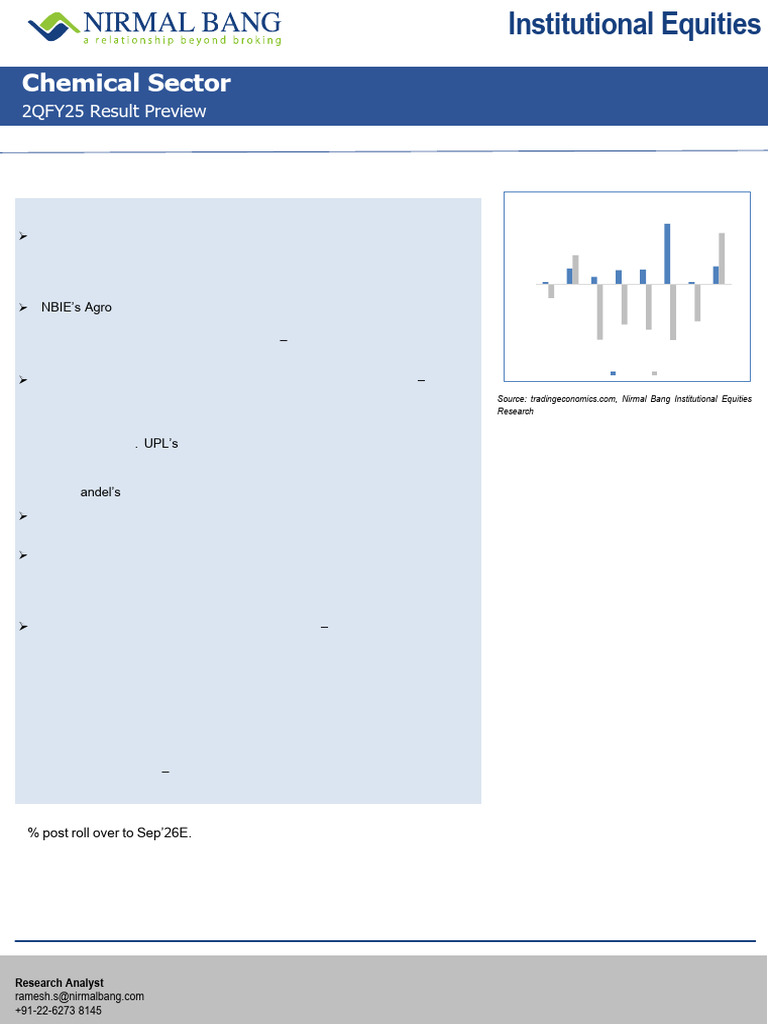 Nirmal Bang Result Preview On Chemical Sector Excess Inventory | PDF ...