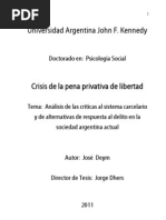 Crisis de La Pena Privativa de Libertad - Cuerpo Central