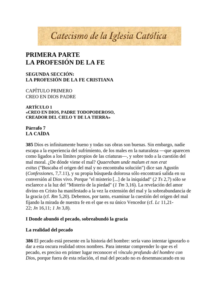 El Catecismo De La Iglesia Catolica Pdf – PJRXM