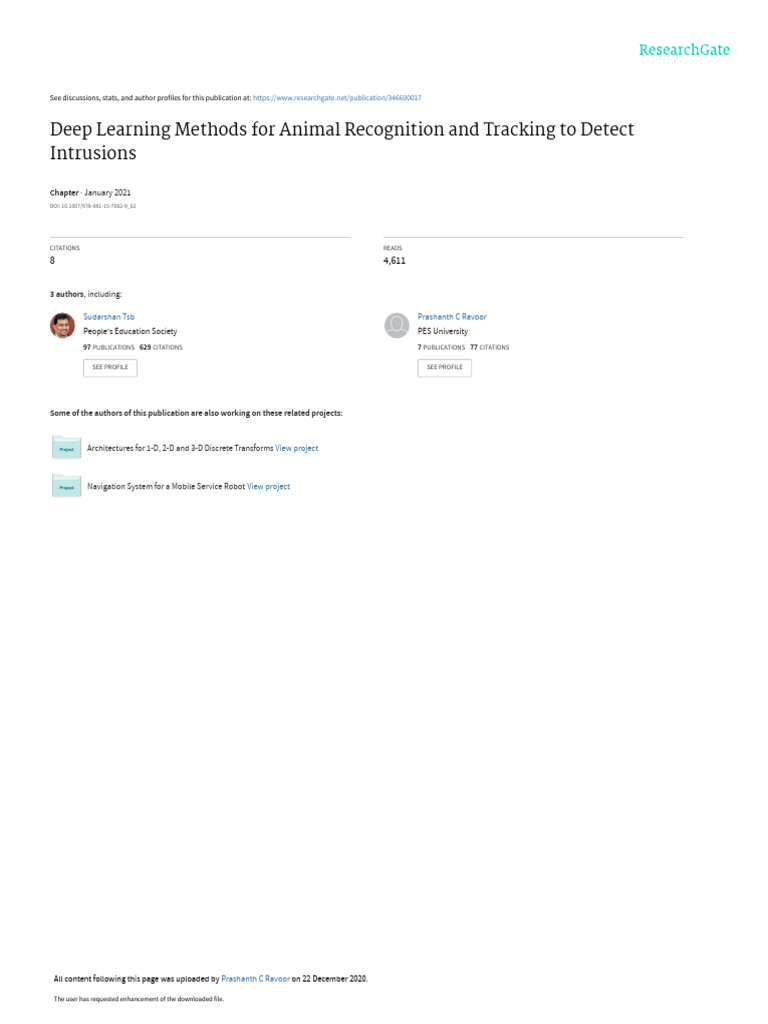 Deep Learning for Animal Intrusion Detection | PDF | Deep Learning ...