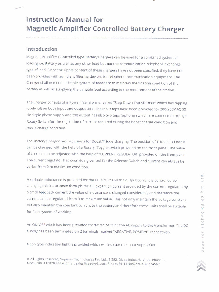 Battery Charger Spec | PDF