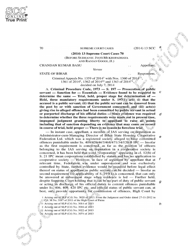 Chandan Kumar Basu V Bihar | PDF | National Supreme Courts | Supreme ...