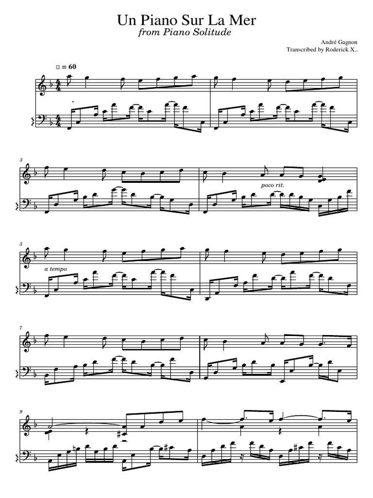 Un Piano Sur La Mer | PDF | Musical Forms | Elements Of Music