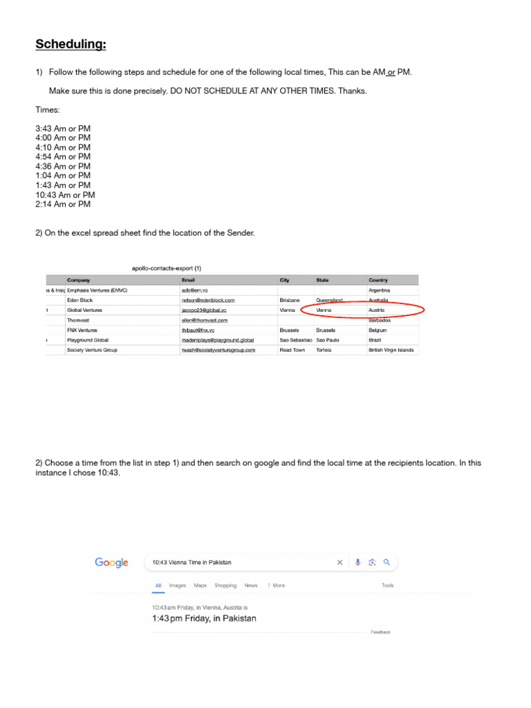 Email Scheduling Instructions - 21!6!21 | PDF | Career & Growth