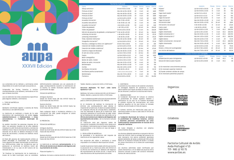 Folleto AUPA XXXVII | PDF