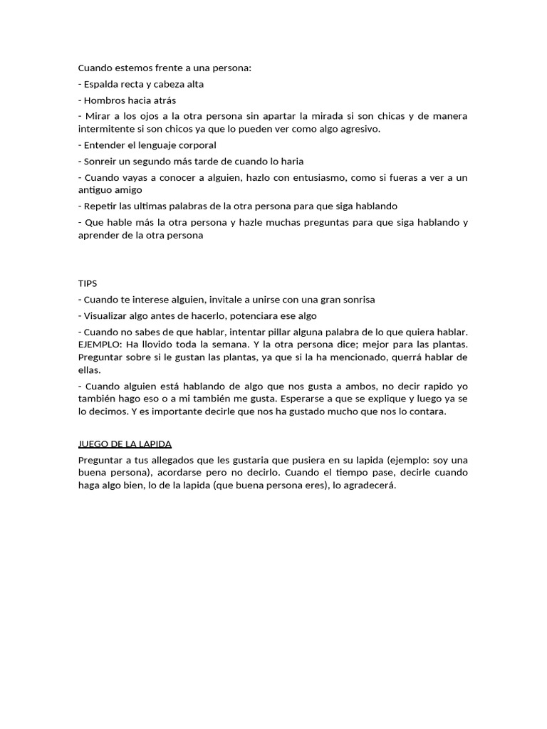 Técnicas para Hablar con Cualquiera | PDF