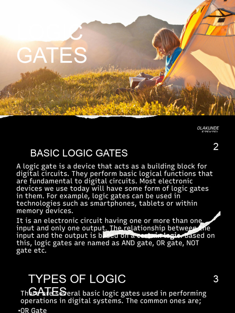 Overview of Basic Logic Gates | PDF | Logic Gate | Digital Electronics