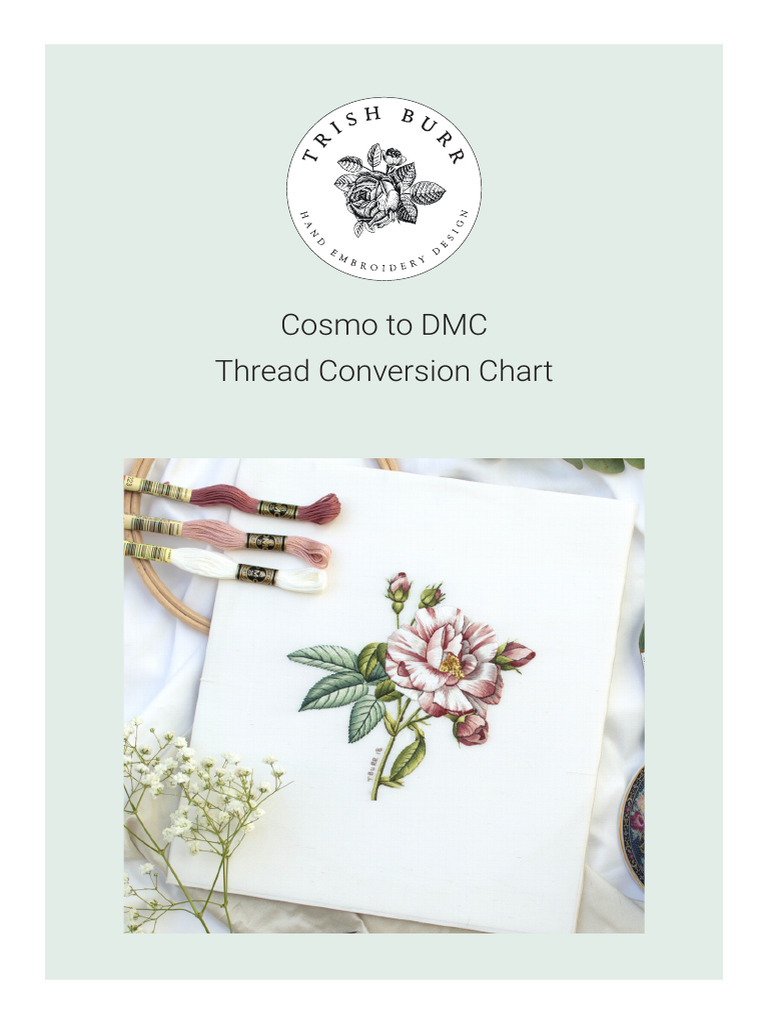 Cosmo To DMC Thread Conversion Chart Site | PDF | Textiles | Embroidery