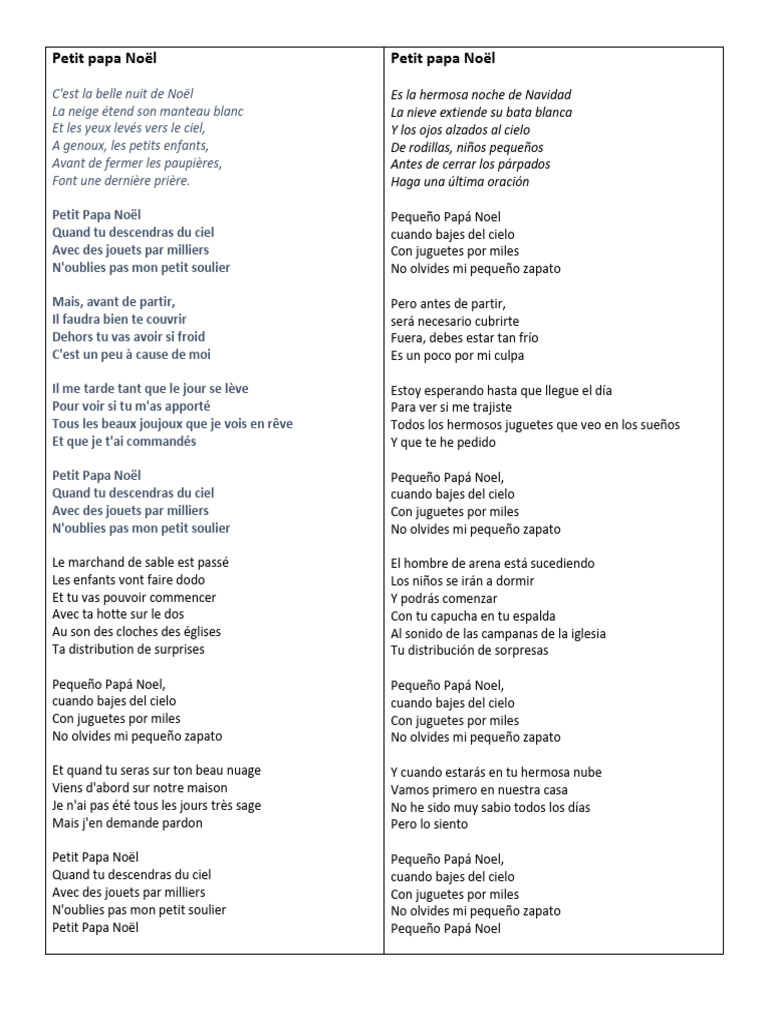 Petit Papa Noël | PDF