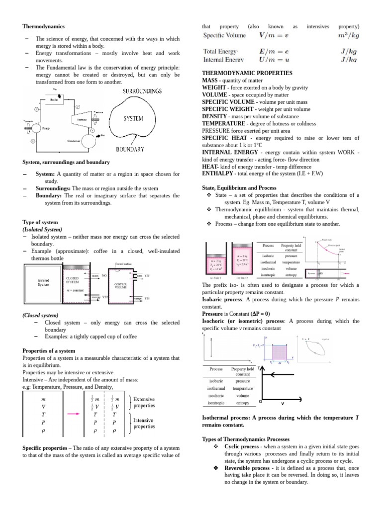 Thermo Notes | PDF | Heat | Temperature