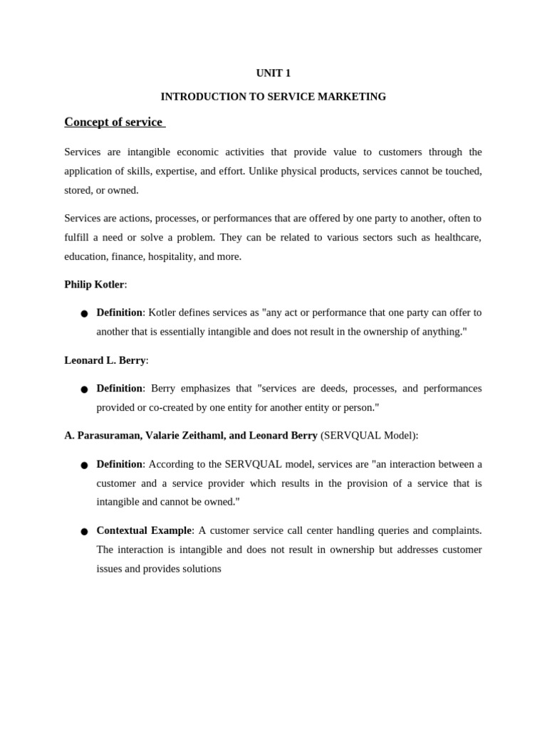 Introduction To Service Marketing | PDF | Marketing | Brand