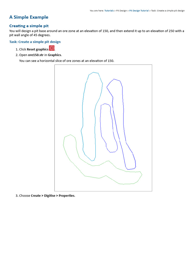 Simple Pit Design Tutorial Steps | PDF | 3 D Computer Graphics | Button ...