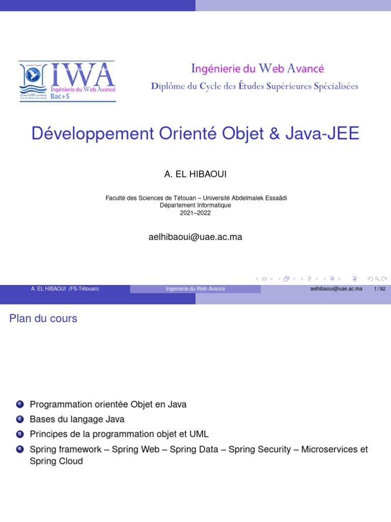 Introduction à Java et Programmation Objet | PDF | Java (Langage de ...