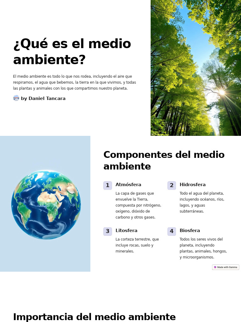 Importancia y cuidado del medio ambiente | PDF | Entorno natural | Agua