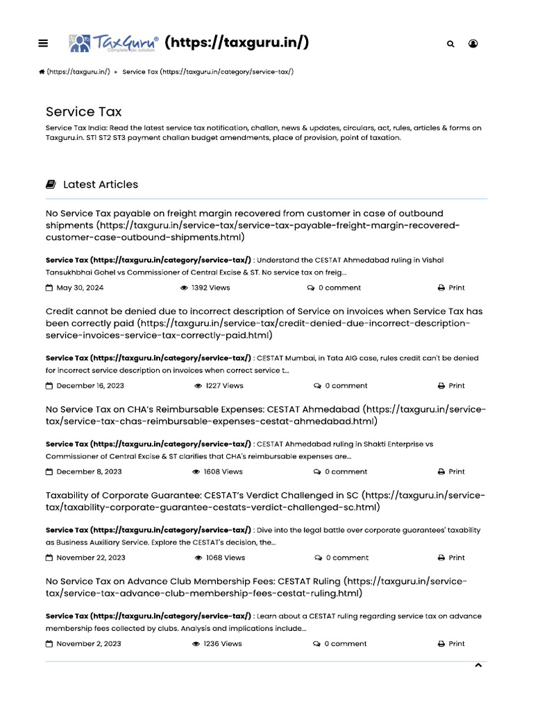 Service Tax 1 | PDF