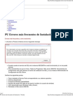 PU Errores Más Frecuentes de Instalación - Neodata