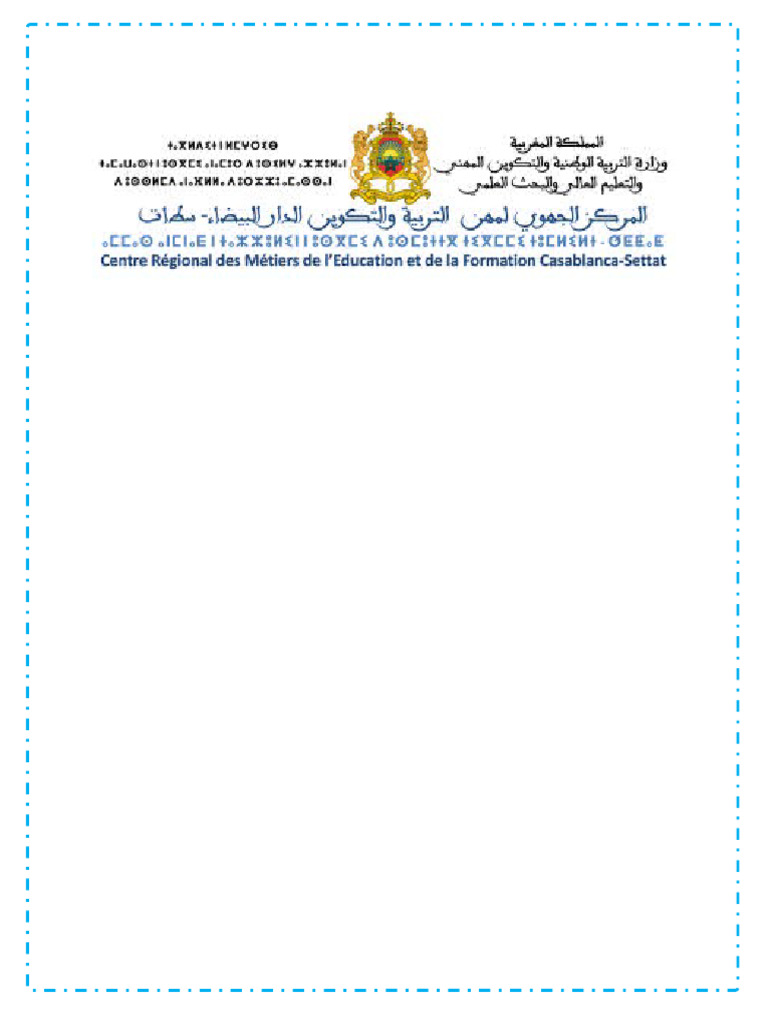 Formation des enseignants débutants au CRMEF | PDF | Enseignants ...