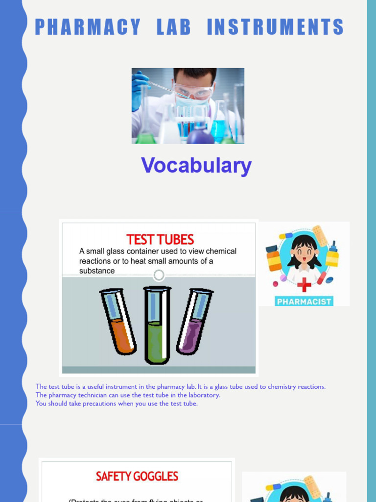 Pharmacy Lab Instruments - 24-2 | PDF | Self-Improvement