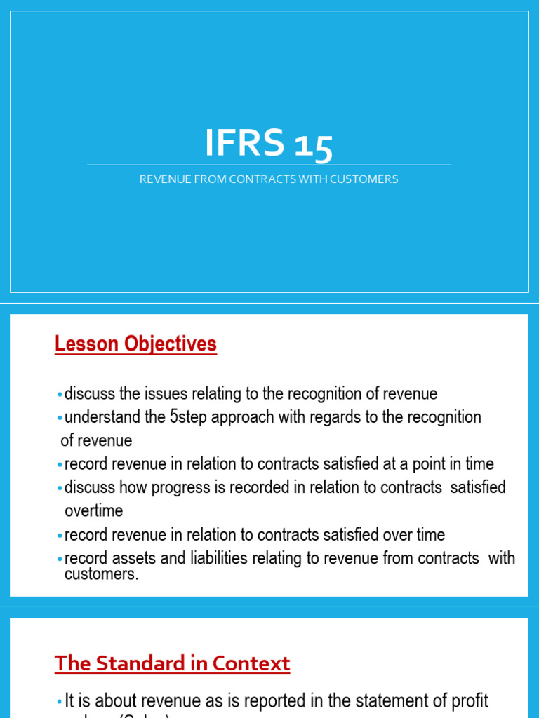 IFRS 15 Revenue Recognition Guide PDF International Financial
