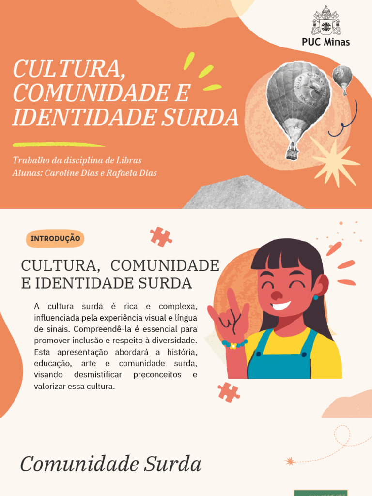 Cultura e Identidade da Comunidade Surda | PDF | Linguagem de sinais ...