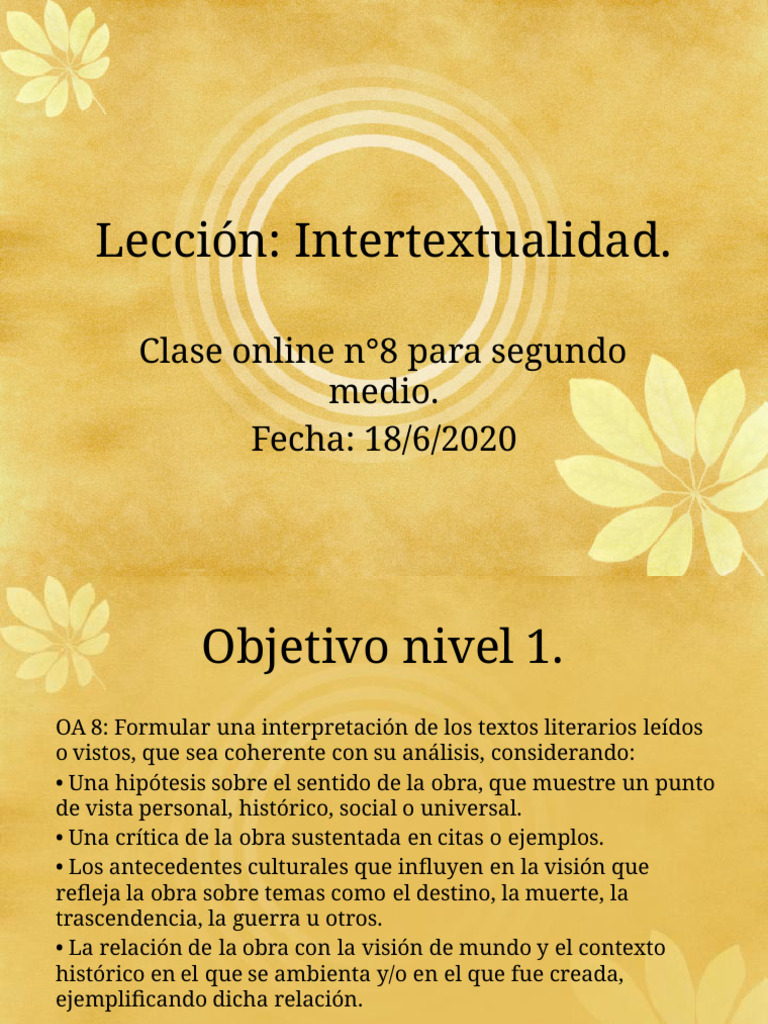 Clase 8 2m Intertexto | PDF | Intertextualidad