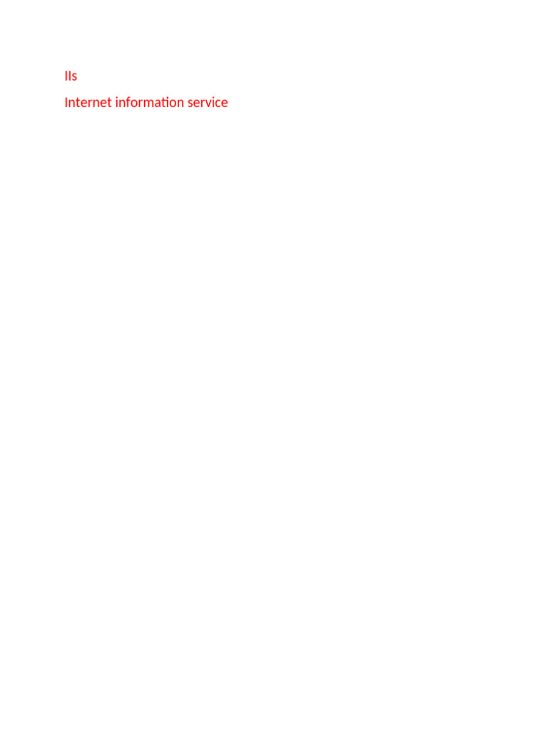 Iis Internet Information Service | PDF